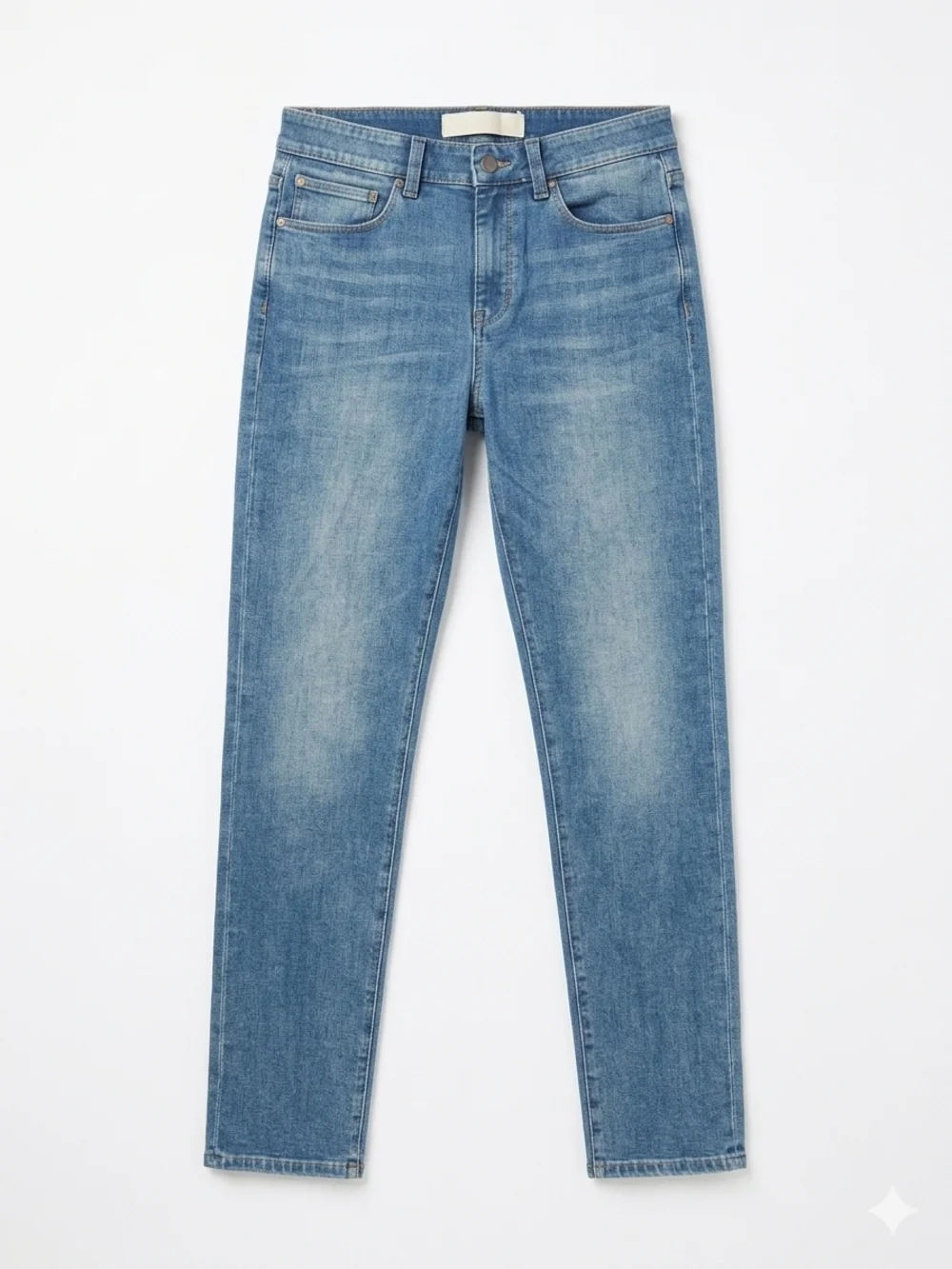 Soft Surroundings Light Blue Slim Straight Jeans Stretch Elastic Waist Pull On 8